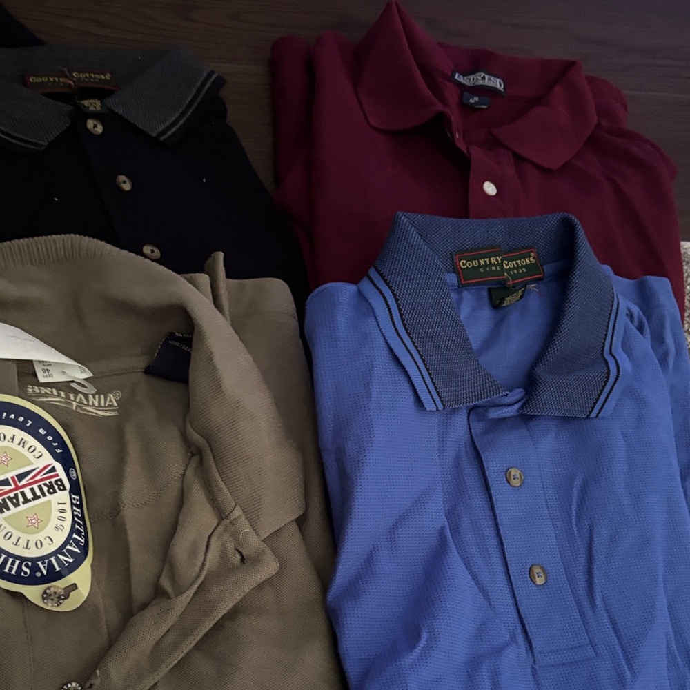 New 4 MENS XL 3 button SS POLOS